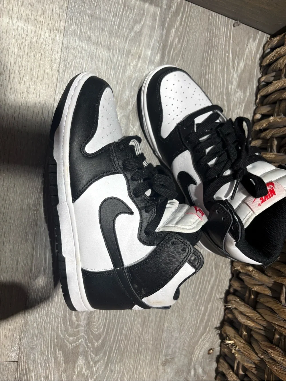 Nike Black and White High-Top Sneakers